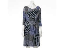 Women's Dana Buchman Printed Knot-Front Dress   $37.80