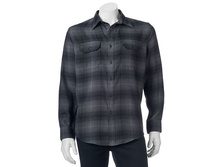 Men's Croft & Barrow(R) Classic-Fit Plaid Flannel Performance Button-Down Field Shirt   $21.99