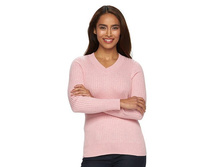 Women's Croft & Barrow(R) Essential Ribbed V-Neck Sweater   $12.99
