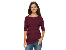 Women's Croft & Barrow(R) Shadow-Stripe Boatneck Sweater   $12.99