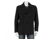 Men's Chaps Wool-Blend Peacoat   $79.99