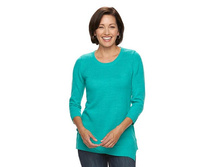 Women's Croft & Barrow(R) Asymmetrical-Hem Sweater   $19.99