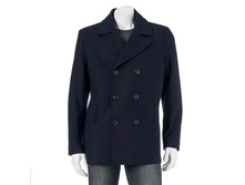 Men's Chaps Wool-Blend Peacoat   $79.99