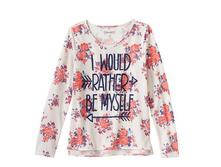 Girls 7-16 & Plus Size Mudd(R) High-Low Raw-Edge Graphic Tee   $8.99 - $14.99