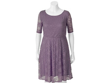 Juniors' Plus Size Wrapper Lace A-Line Dress   $20.99