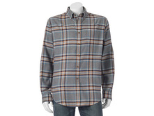 Men's Croft & Barrow(R) Slim-Fit Plaid Flannel Button-Down Shirt   $9.99
