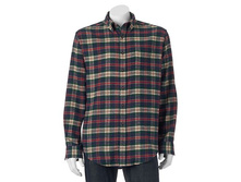 Big & Tall Croft & Barrow(R) Slim-Fit Plaid Flannel Button-Down Shirt   $19.99