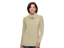 Women's Croft & Barrow(R) Cable-Knit Cowlneck Sweater   $24.99