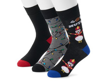 Men's 3-pack Holiday Socks   $10.80