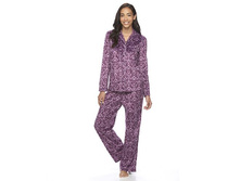 Women's Croft & Barrow(R) Pajamas: Minky Fleece PJ Set   $19.99