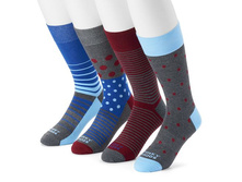 Men's Funky Socks 4-pack Crew Socks  $7.99