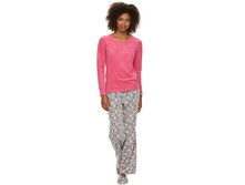 Women's Goodnight Kiss Pajamas: 3-Piece V-Neck Microfleece Pajama Set   $19.99