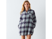 Women's SONOMA Goods for Life(TM) Pajamas: Flannel Sleep Shirt  $20.99