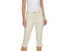 Petite Gloria Vanderbilt Jordyn Embroidered Denim Capris   $29.99