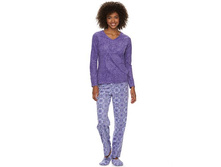 Women's Goodnight Kiss Pajamas: 3-Piece V-Neck Microfleece Pajama Set   $19.99