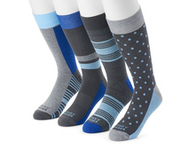 Men's Funky Socks 4-pack Crew Socks  $7.99