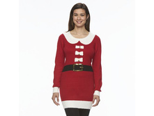 Women's Christmas Crewneck Tunic Sweater   $24.99