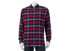 Big & Tall Croft & Barrow(R) Slim-Fit Plaid Flannel Button-Down Shirt   $19.99