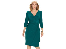 Plus Size Chaps Surplice Faux-Wrap Dress   $69.99