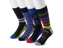 Men's Funky Socks 4-pack Crew Socks  $7.99