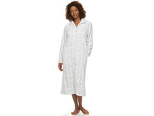 Women's Croft & Barrow(R) Long Plush Zip Lounger Robe  $29.99