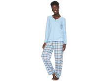 Women's Croft & Barrow(R) Pajamas: Knit & Flannel PJ Set   $19.99