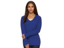 Women's Croft & Barrow(R) V-Neck Cable Knit Sweater   $12.99