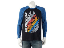 Men's Star Wars Millennium Falcon Raglan Tee   $12.50