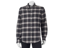 Big & Tall Croft & Barrow(R) Slim-Fit Plaid Flannel Button-Down Shirt   $19.99