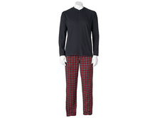 Men's Chaps 2-piece Henley & Plaid Microfleece Lounge Pants   $29.99