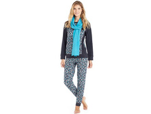 Women's Cuddl Duds Pajamas: Cozy Nights 3-Piece Pajama Set with Scarf   $34.99