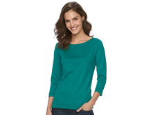 Women's Croft & Barrow(R) Embellished Boatneck Tee  $14.99