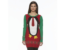 Women's Christmas Crewneck Tunic Sweater   $24.99