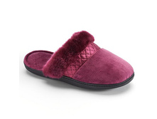 Isotoner Women's Velour Scuff Slippers   $15.60