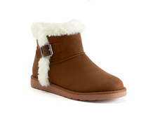 SO(R) Women's Fuzzy Ankle Boots   $29.99
