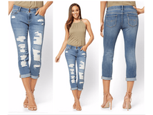1350 ��� SOHO JEANS - CURVY CROPPED BOYFRIEND - DUSTY BLUE WASH