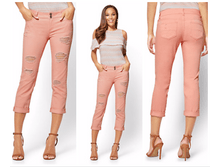 1350 ��� SOHO JEANS - DESTROYED CROPPED BOYFRIEND - CORAL CREAM