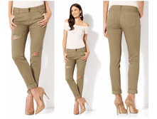 1350 ��� SOHO JEANS - DESTROYED BOYFRIEND - OLIVE