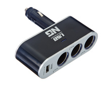 123,01 ���. - NEW GALAXY ������������, ������-������, 3 ������ + 1 USB 1000mA, 60W, LED ���������, 12/24�