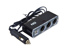 208 ���. - NEW GALAXY ������������, ������-����, 3 ������ + 2 USB 2100mA, 60W, LED ���������, 12/24�