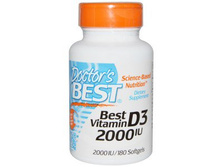 Doctor's Best, ������� D3 (Best Vitamin D3), 2000 ��, 180 ������ ��������