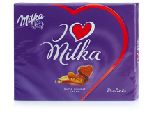Milka I Love Milka Nut & Nougat Cream Pralines 110 gr.  163	������