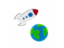 �������� Planet Earth + Rocket Ship