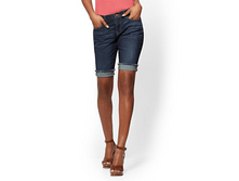 1200 ��� SOHO JEANS - BOWERY BOYFRIEND 11 INCH BERMUDA - DEEP END BLUE