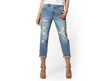 1450 ��� SOHO JEANS - DESTROYED HIGH-WAIST RETRO JEAN - BLUE VALLEY WASH