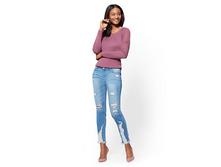 1450 ��� SOHO JEANS - DESTROYED ANKLE LEGGING - HEARTBREAKER BLUE WASH
