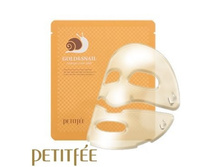 [PETITFEE] ������������� ����� ��� ���� ��������. � ������ ����� ������ Gold&Snail Transparent Gel Mask Pack, 1�� 135���+%