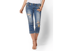 1450 ��� SOHO JEANS - METALLIC PAINT-SPLATTERED CROP LEGGING