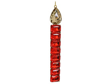 70156 Jewel candle ornament red gold 14cm a = max width b = base width h = height Min amount (MOQ) 20 - 10 ����
