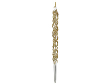 69574 Glass spiral icicle clear gold beaded 20cm a = max width b = base width h = height Min amount (MOQ) 18 - 6,8 ����